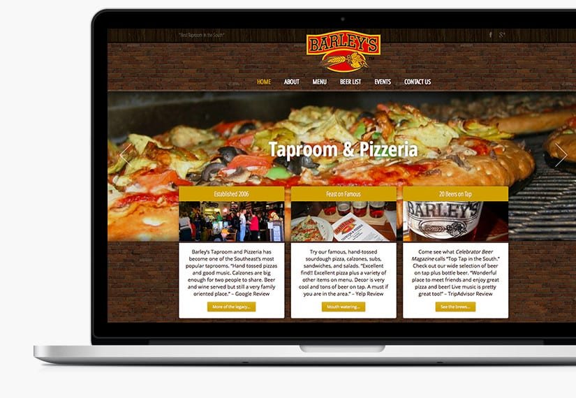 restaurant website by Garetii Media