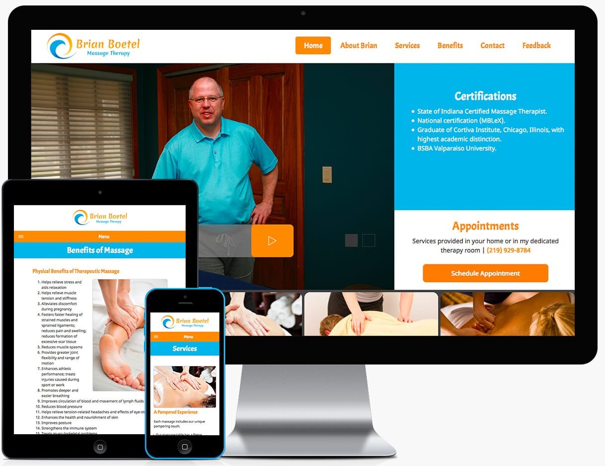 Boetel Massage responsive website